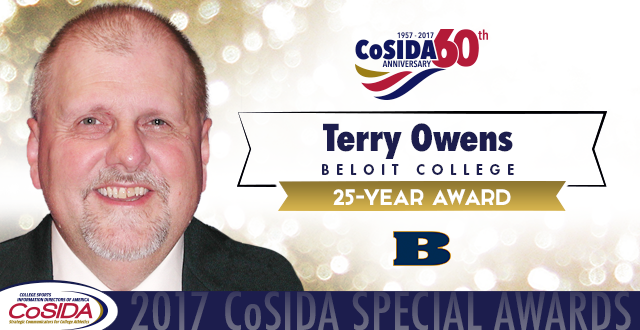 Special Awards Salute: Terry Owens (Beloit College), 25-Year Award